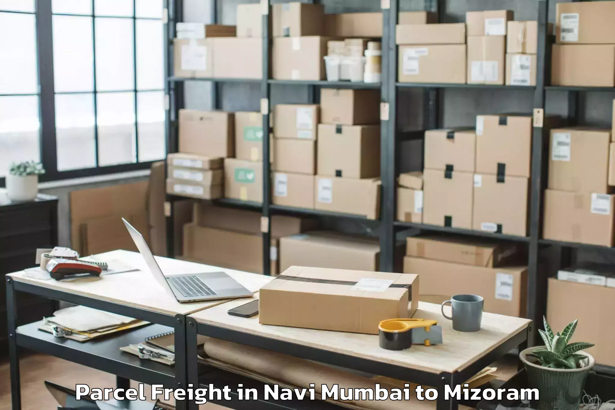 Book Your Navi Mumbai to Icfai University Mizoram Aizaw Parcel Freight Today